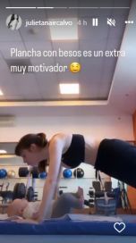 El divertido método de Julieta Nair Calvo para entrenar con su bebé