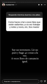 La China Suárez se sinceró al hablar del trabajo y la maternidad: 