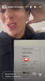 Cinthia Fernández mostró la suma que tuvo que pagar de impuestos y apuntó contra Defederico