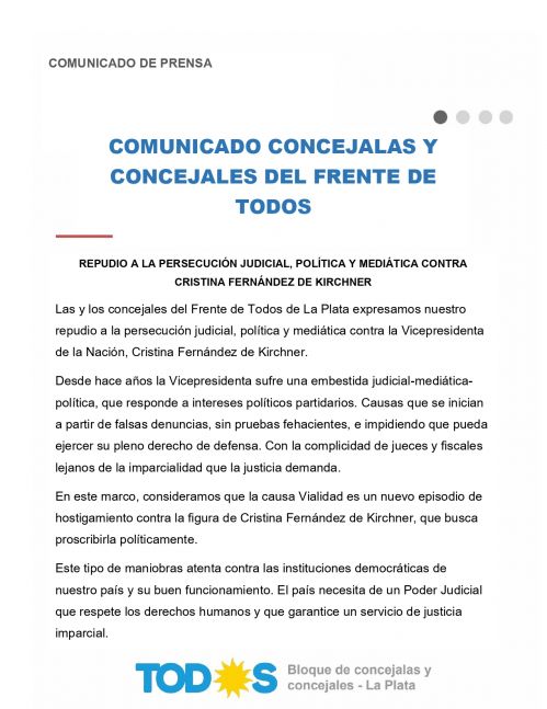 Contundente apoyo a Cristina Kirchner de la política en las redes sociales - La Tecla