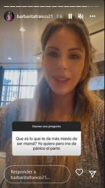 Barby Franco confesó cuál es el miedo que le genera ser madre por primera vez
