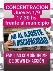 La protesta contra el recorte en discapacidad se reproduce en los municipios bonaerenses