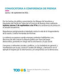 Conmoción, cambio de agendas y repudios en la Provincia tras el intento de magnicidio