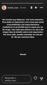 Wanda Nara anunció su separación de Mauro Icardi: 