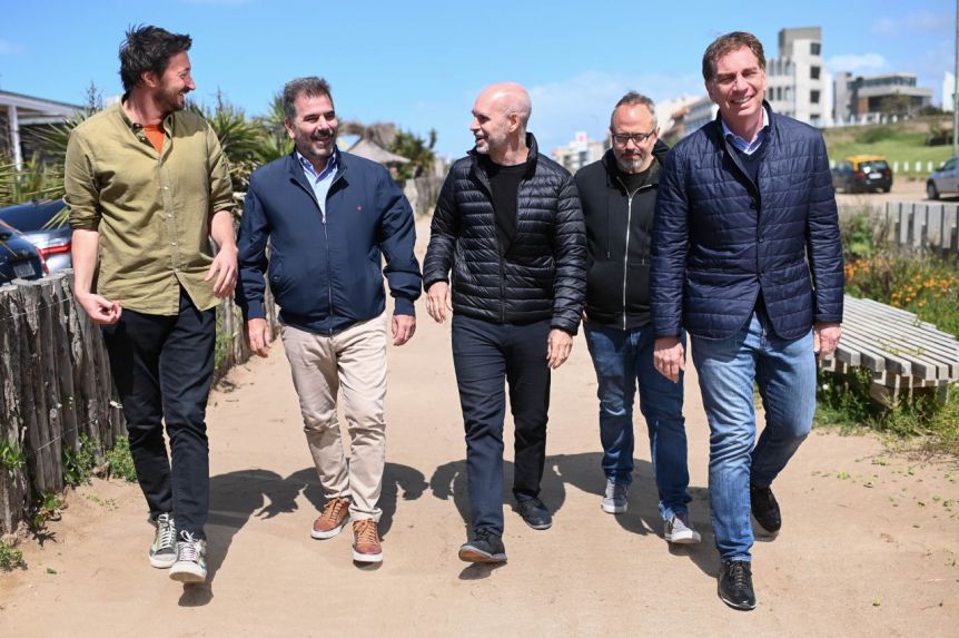 Rodríguez Larreta, acompañado por Santilli y Ritondo en Pinamar:
