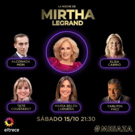 Quiénes son los invitados de Mirtha Legrand y Juana Viale para este fin de semana