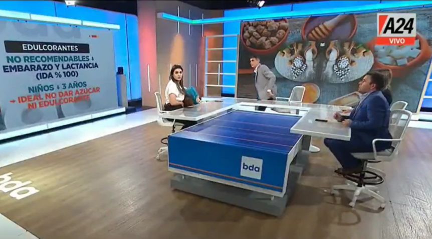 Susto en vivo: una nutricionista se desmayó en el noticiero de América