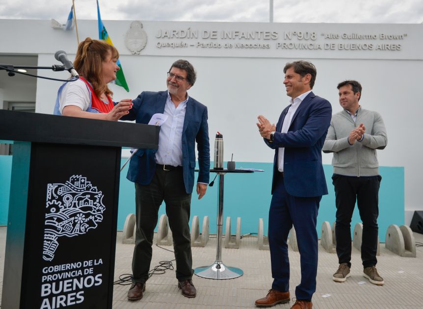 Kicillof visitó suelo “aliado” y apuntaló su agenda educativa