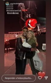 Laurita Fernández y su nuevo novio disfrutaron del recital de Coldplay