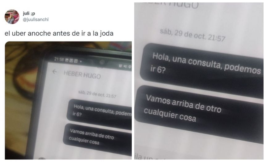 Le preguntó al remisero si podían viajar seis personas en el auto y la respuesta se hizo viral
