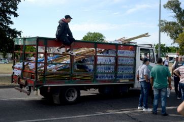 Así llegaron los funcionarios y la militancia K al Estadio Único de La Plata