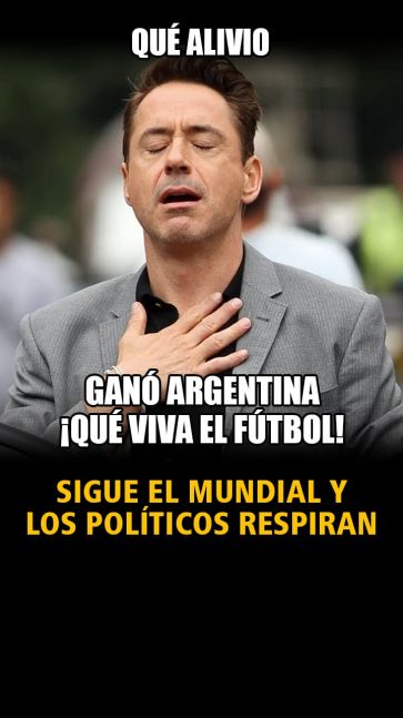 Sigue el mundial y los políticos respiran
