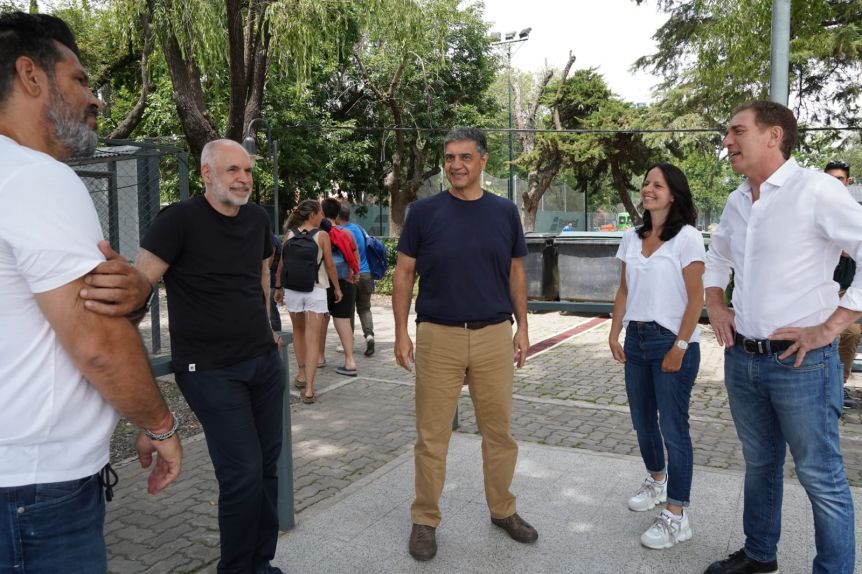 Rodríguez Larreta, Santilli y Jorge Macri recorrieron obras de renovación en Vicente López