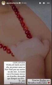 La emoción de Agustina Cherri por el viaje de su hija Muna Pauls a Nueva York