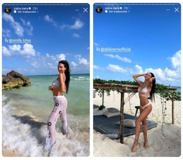 Las vacaciones de Zaira Nara en Playa del Carmen