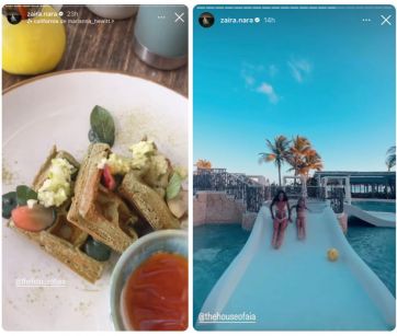 Las vacaciones de Zaira Nara en Playa del Carmen