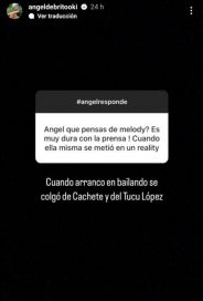 Melody Luz defenestró a Ángel de Brito: 