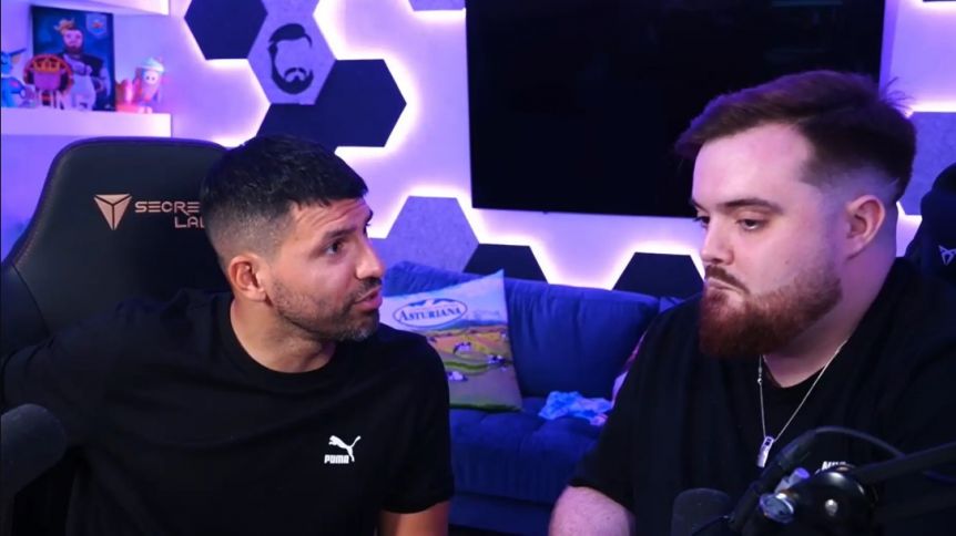 El susto del Kun Agüero: sufrió una arritmia en un vivo con el streamer Ibai Llanos