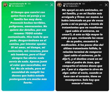 El contundente descargo de Agustina Kampfer tras los dichos de More Rial: 