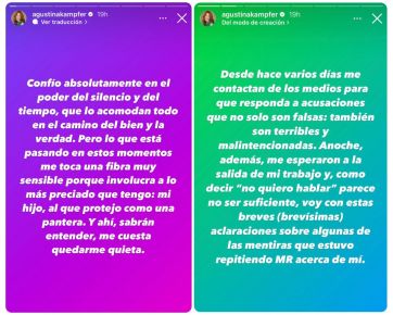 El contundente descargo de Agustina Kampfer tras los dichos de More Rial: 