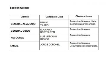 Distrito por distrito, todas las listas observadas de UP: quiénes son y los motivos