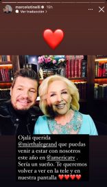 Marcelo Tinelli le pidió a Mirtha Legrand que se sume a América TV: 
