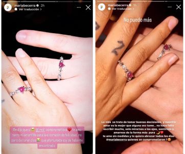 María Becerra le propuso casamiento a J Rei en una velada súper romántica: 