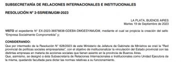 Provincia etiquetará con el sello “Empresa Socialmente Comprometida”