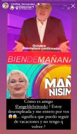 La insólita reacción de Cinthia Fernández al enterarse que levantan su programa en El Trece