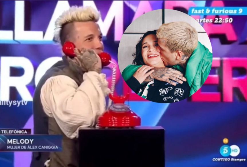 Alex Caniggia no resistió y sacrificó parte de su premio por hablar por teléfono con Melody Luz