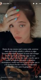 Nati Jota se mostró angustiada por estar sola y enferma: “No doy más y a nadie le importa”