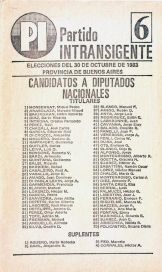 Los intendentes del 83, la boleta en blanco y negro, los electores y casi nada de mujeres