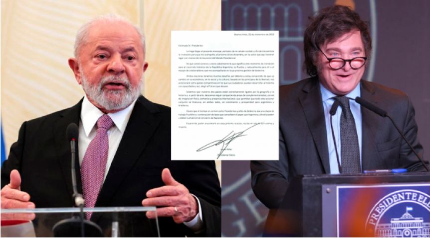 Javier Milei busca tender la mano hacia Brasil de cara a las futuras relaciones bilaterales