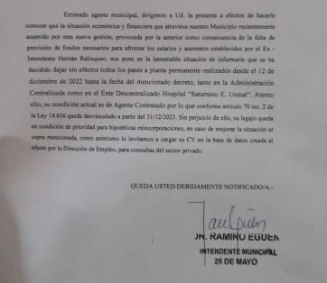 Intendente cambiemita echó a 300 empleados, pero le aseguró una vacante en el municipio a su esposa