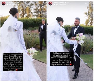 El emotivo relato de Marcelo Tinelli sobre un momento clave del casamiento de su hija Candelaria