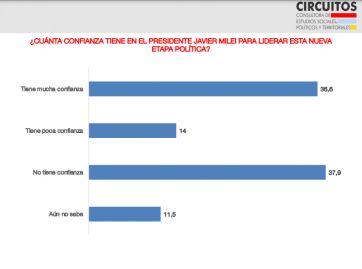 En picada: cae la imagen positiva de Milei y crece la incertidumbre de la ciudadanía