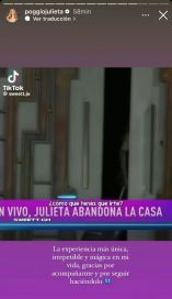 Juli Poggio se sensibilizó al cumplirse un año de la gran final de GH: 