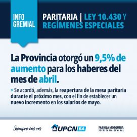 Paritaria: hubo acuerdo entre Provincia y los gremios por un aumento del 9,5% en abril
