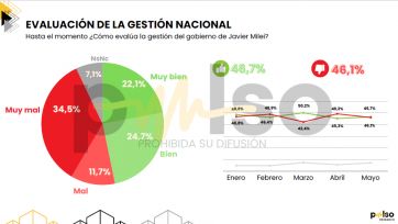 A cinco meses de gestión, continúa la polarización en la imagen del Presidente