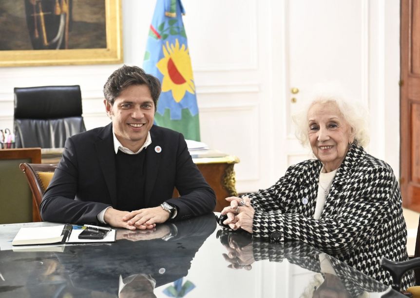 Conadi bonaerense: Kicillof y Abuelas, unidos para confrontar con Javier Milei