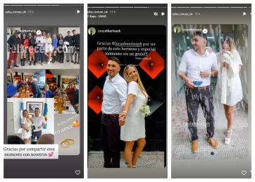 La hija de Lía Crucet, Karina, se casó por civil