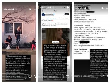 Luli Salazar mostró las fotos de Martín Redrado con Matilda