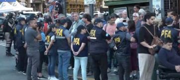 Otra vez, tensión y gases en la marcha de los jubilados