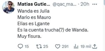 Wanda Nara le respondió a Mauro Icardi desde una cuenta fake