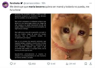 J Rei le salvó la vida a María Becerra: cómo continúa el estado de salud de la cantante
