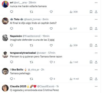Tamara Pettinato y su actitud polémica durante el discurso de Cristina Pérez