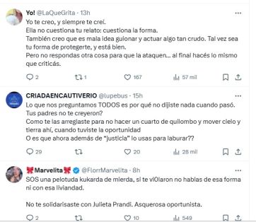 Yanina Latorre cruzó a Thelma Fardin por su video sobre la condena de Juan Darthés