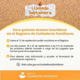 Registro de Cuidadores Familiares: comienza la inscripción en territorio bonaerense