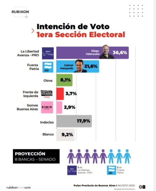 Una x una: encuesta midió la intención de voto en las ocho Secciones Electorales