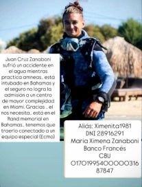 Realizan una colecta a beneficio de un buzo argentino que sufrió un accidente en Bahamas